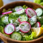Leichter Fr&uuml;hlingssalat mit Radieschen & Joghurt-Dressing