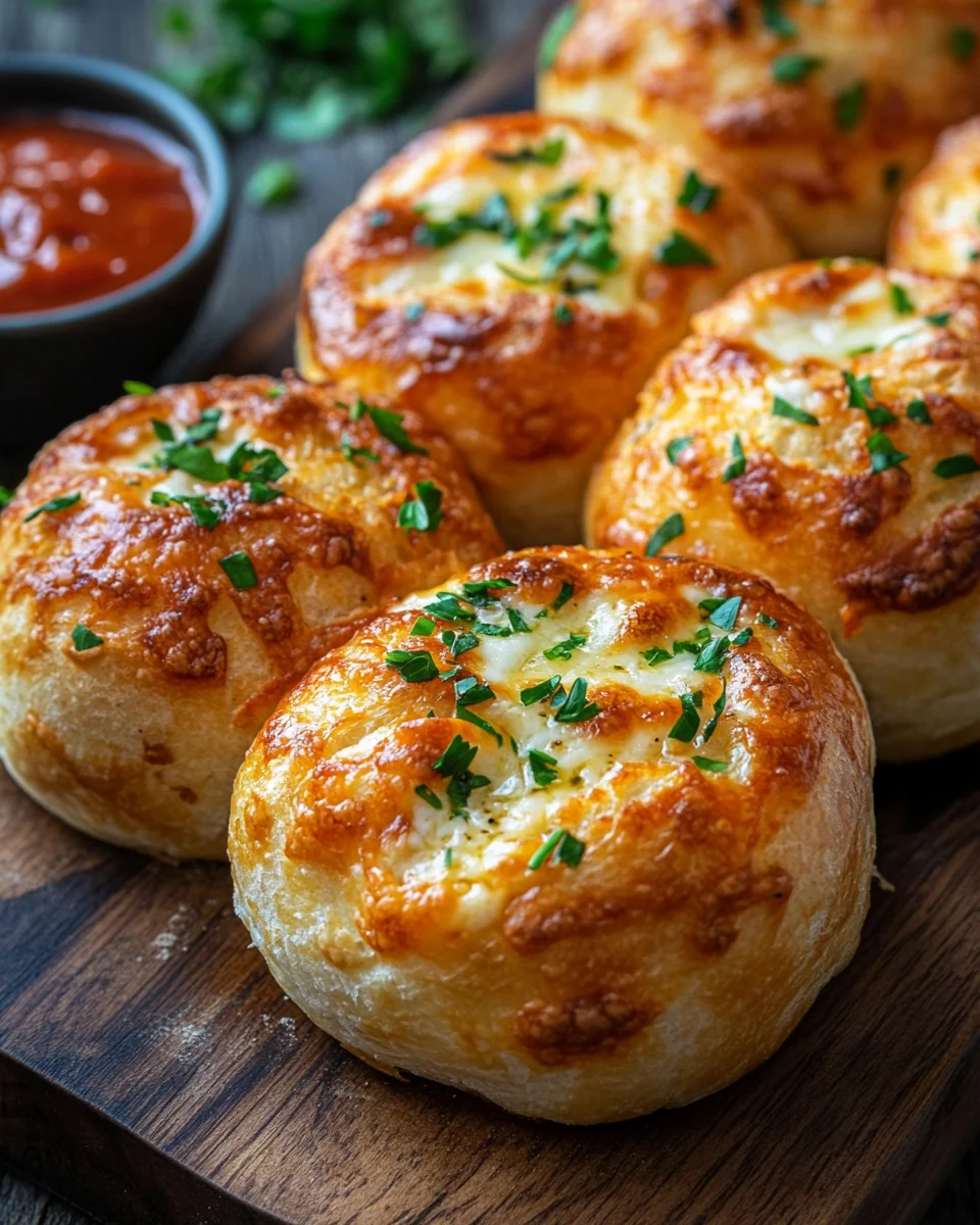 Megalecker Knoblauch Brötchen gefüllt mit Mozzarella Käse Rezept