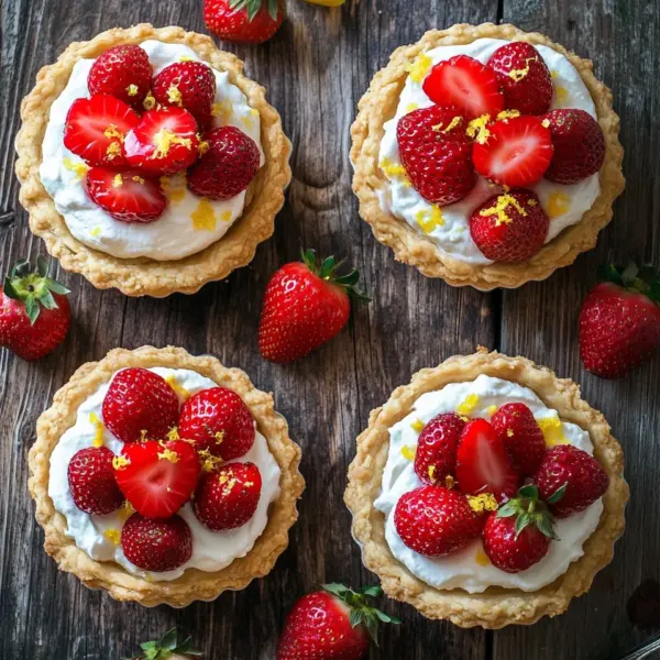 Mürbeteig Tartelettes mit Erdbeeren und Mascarponecreme