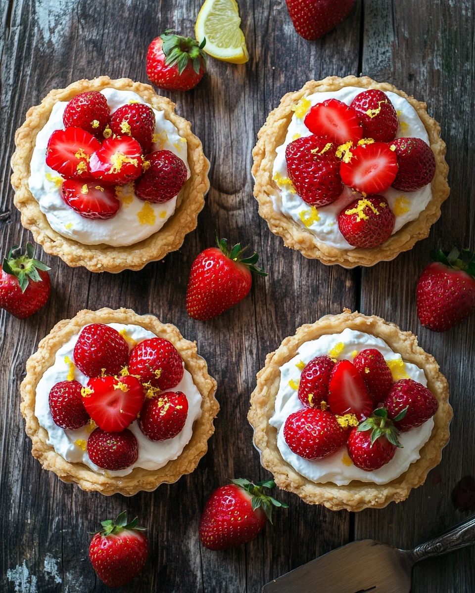 Mürbeteig Tartelettes mit Erdbeeren und Mascarponecreme
