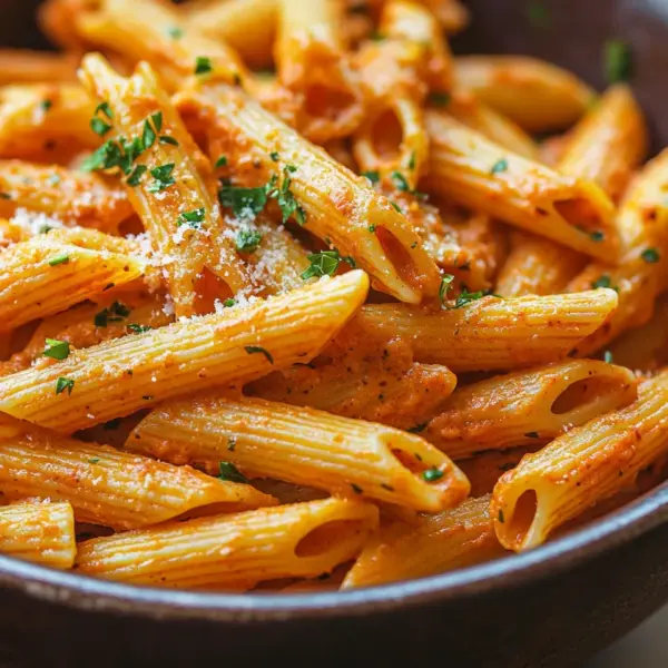 Penne in cremiger Paprikasoße