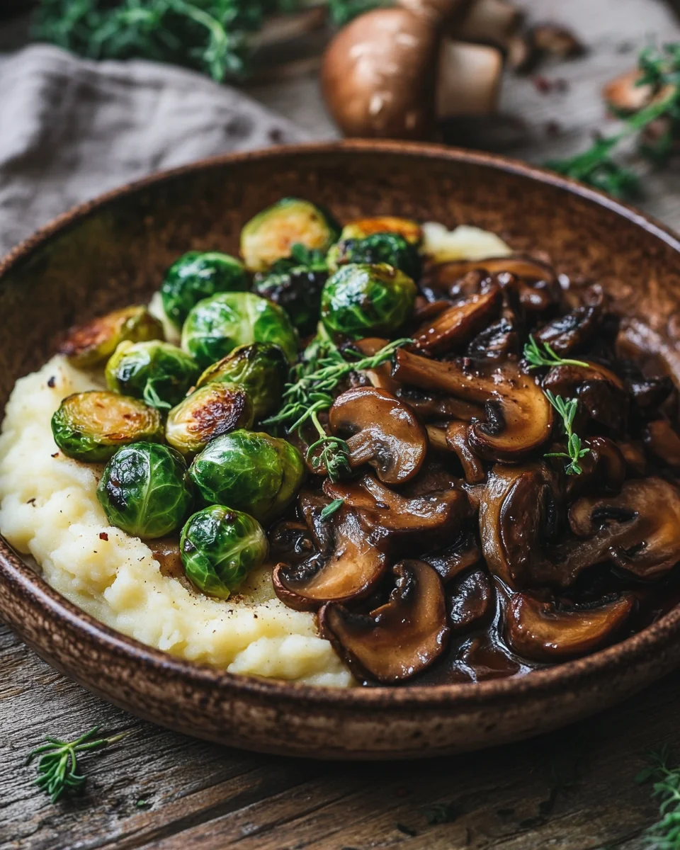 Pilzpfanne mit Rosenkohl und Kartoffelpüree 17 Pilzpfanne