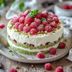 Pistazien-Himbeer-Torte mit Mascarpone-Creme