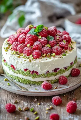 Pistazien-Himbeer-Torte mit Mascarpone-Creme