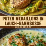 Puten Medaillons in Lauch-Rahmsoße 16 Pinterest Hidden Image