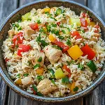 Schnelle Reispfanne mit H&uuml;hnchen