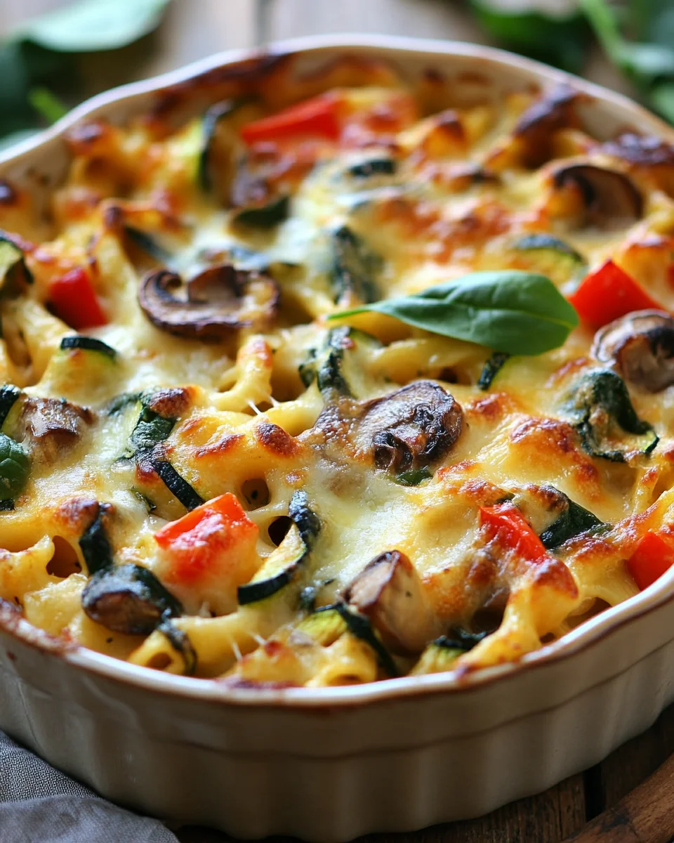Vegetarischer Nudelauflauf